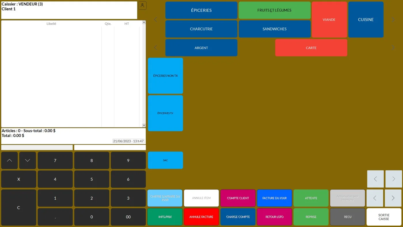 Logiciel Nc Retail, vue 1